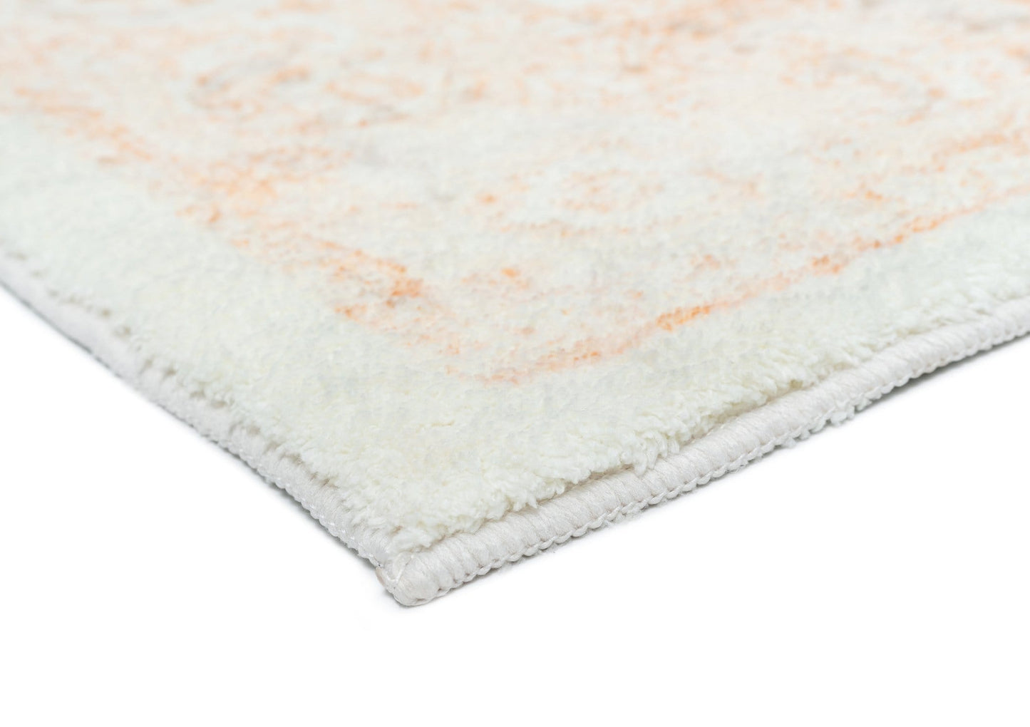 Theodora Orange and Beige Distressed Washable Rug