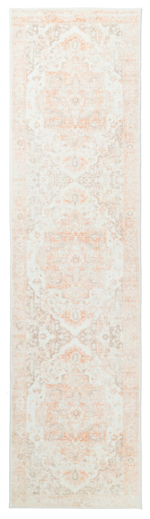 Theodora Orange and Beige Distressed Washable Runner Rug*NO RETURNS UNLESS FAULTY