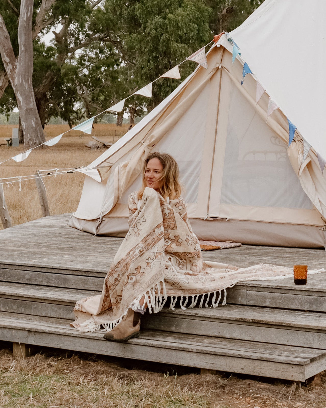 Tiana Brown and Beige Tribal Picnic Rug