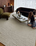 Tocarra Cream and Beige Chunky Wool Rug