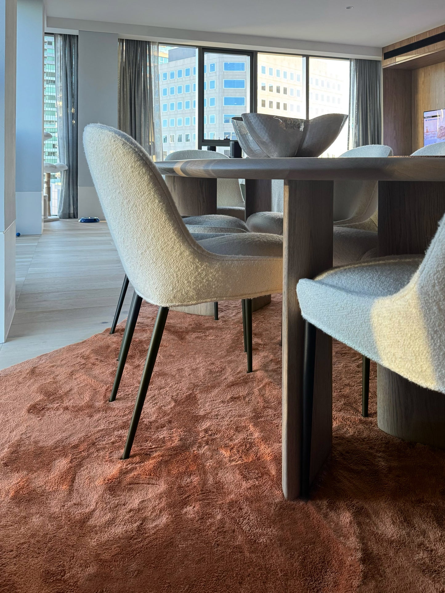 Tyra Terracotta Brown Irregular Shape Washable Rug