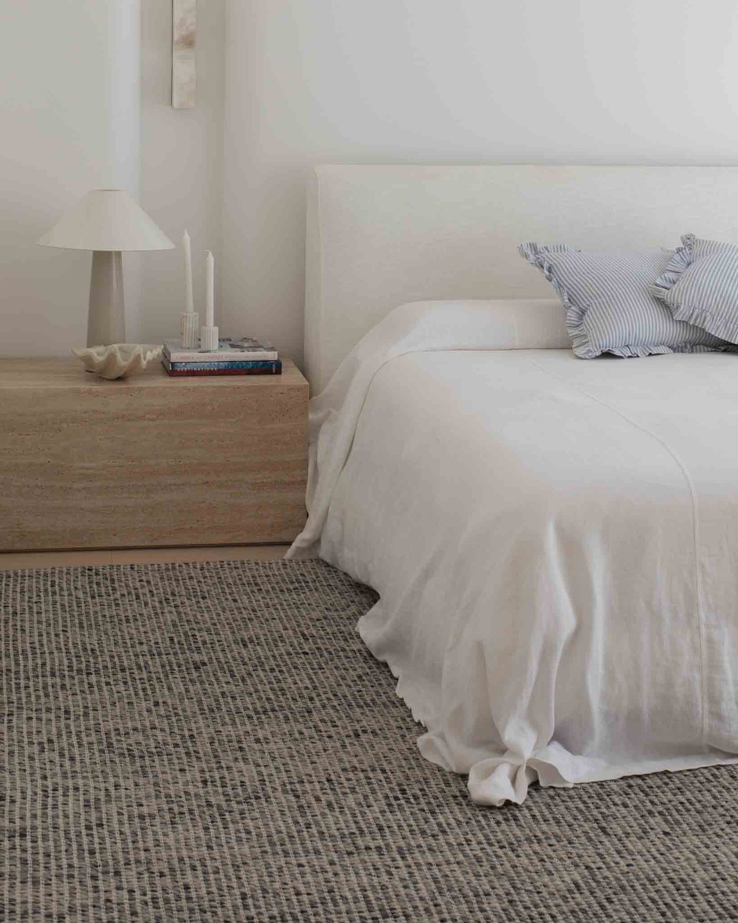 Vaasa Marbled Grey Chunky Wool Rug