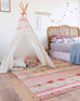 Valentina Pink Tassel Flatweave Cotton Rug