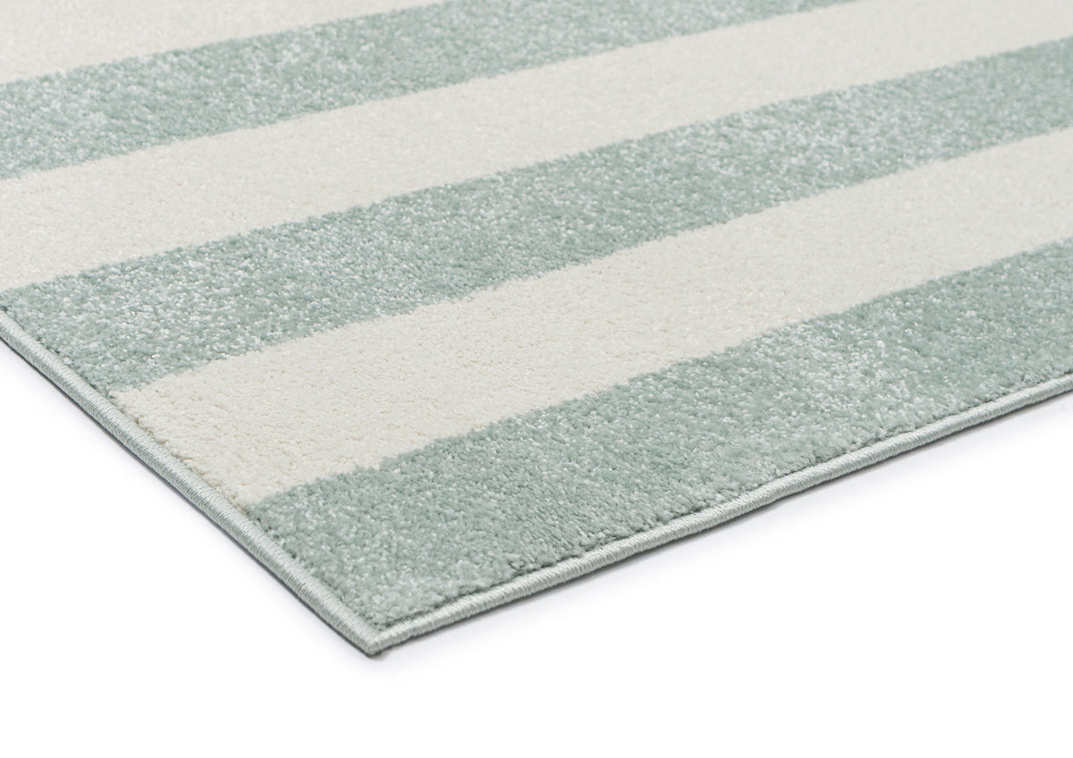 Valeria Green Striped Rug