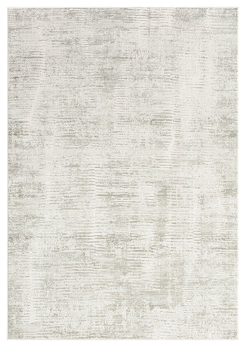 Valerie Ivory and Grey Distressed Tribal Rug