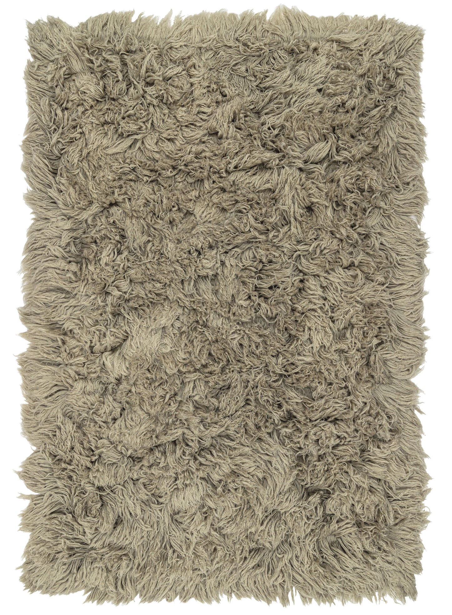 Varessa Green Deep Pile Wool Shag Rug