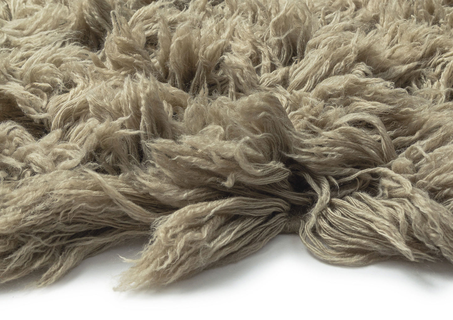 Varessa Green Deep Pile Wool Shag Rug