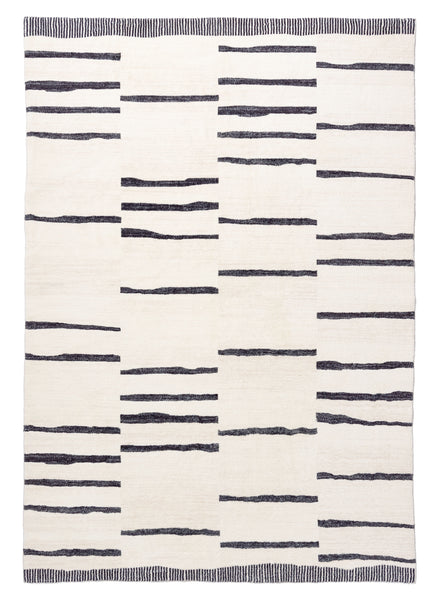 Vesper Black and Ivory Tribal Washable Rug