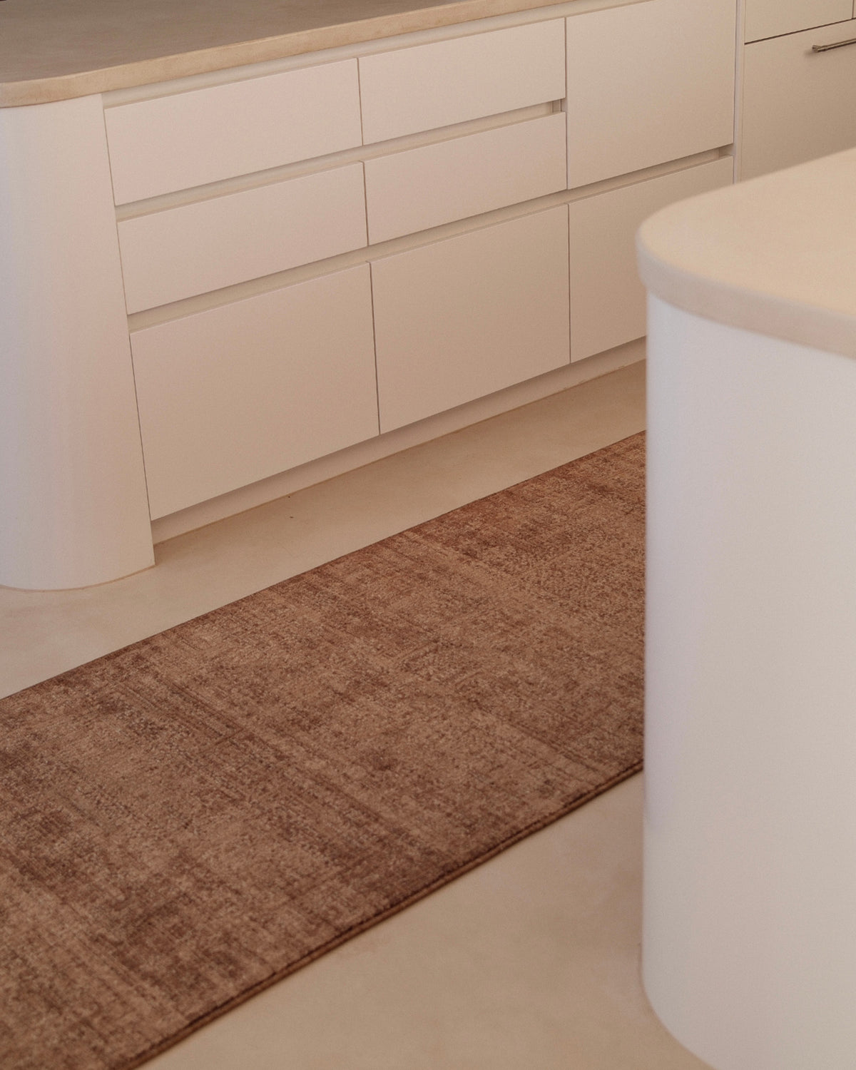 Violet Tonal Tobacco Brown Runner Rug