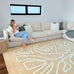 Virra Beige Hand Drawn Washable Rug