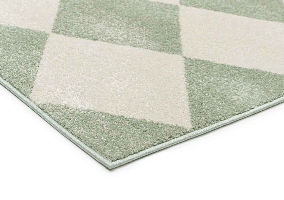 Winifred Green Harlequin Rug