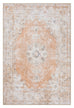 Zarina Orange and Beige Traditional Distressed Washable Rug