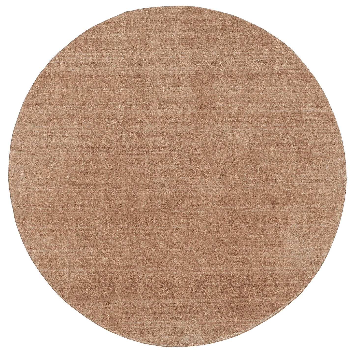 Zoey Brown Minimal Washable Round Rug