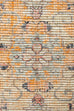 Zola Blue Orange and Yellow Floral Distressed Rug